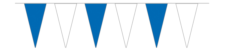 Papier-Wimpelketten blau/weiß, 5 m