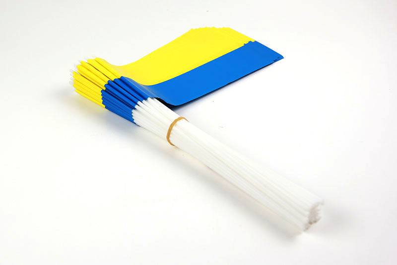 Papierfahnen gelb/blau