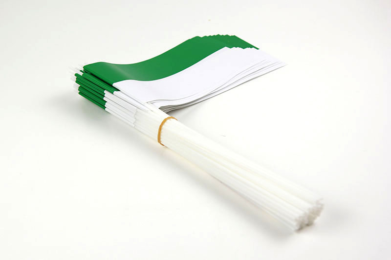 Papierfahnen grün/weiß