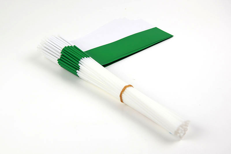 Papierfahnen weiß/grün